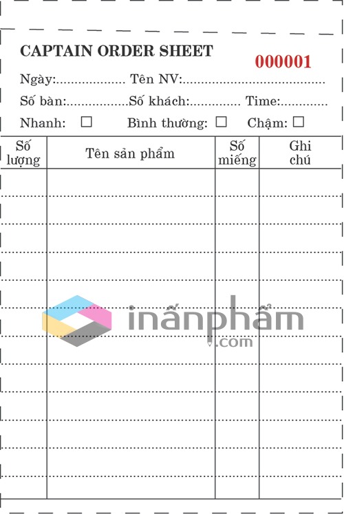 Order Sheet