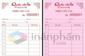 In hóa đơn 2 liên giá rẻ, nhanh tại Hà Nội