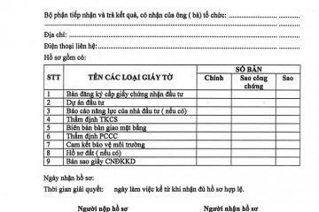 IN GIẤY BIÊN NHẬN HỒ SƠ