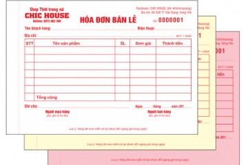 In hóa đơn bán lẻ tại Nam Từ Liêm – Hà Nội