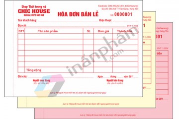 In hóa đơn bán lẻ đẹp tại Hà Nội